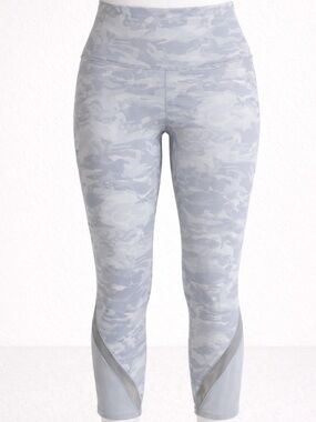 Lululemon Camo Cropped Leggings Gray High Rise Size 12